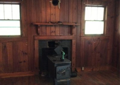 Old cast iron stove in home