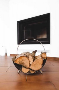Fireplace Insert with firewood