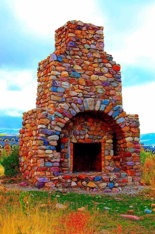 Colorful Standalone Chimney - Asheville NC - Environmental Chimney
