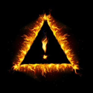 triangle on fire