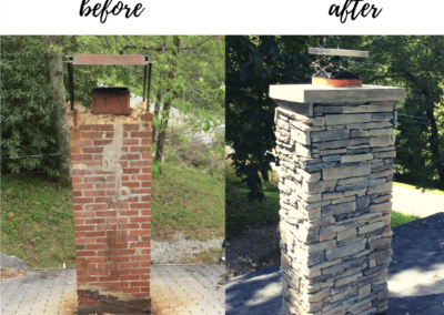 Before & After Chimney Service